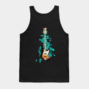 J-style Bass Guitar Sunburst Color Tank Top